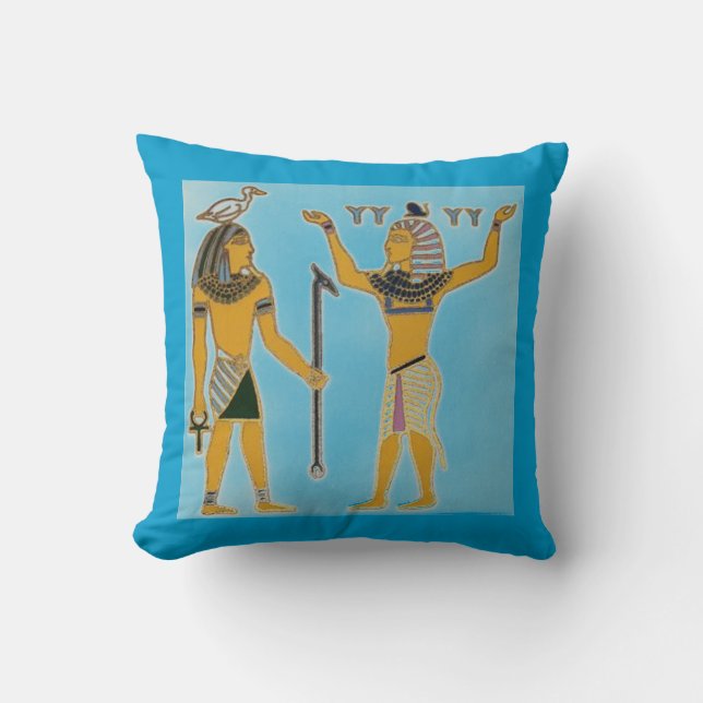 Coussin Geb et Shu en Egypte Earth & Air (Recto)