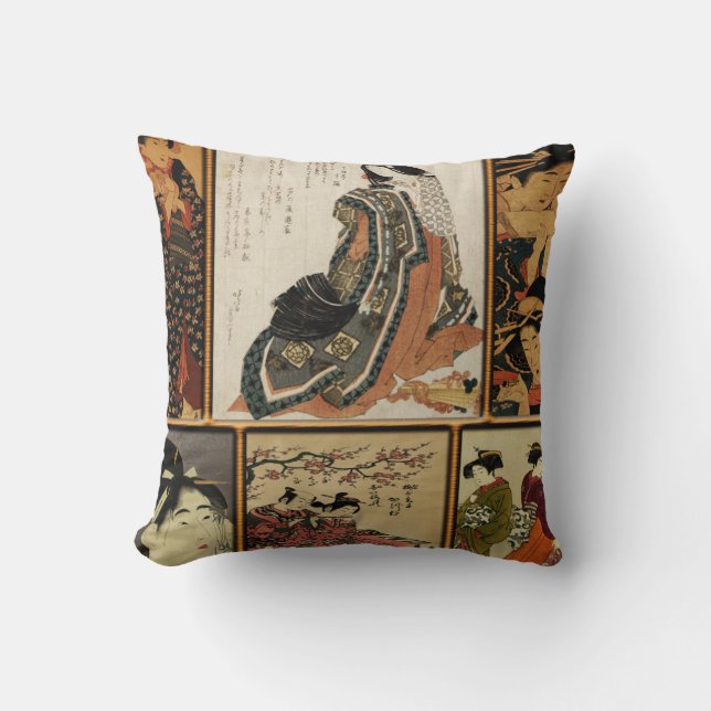 Coussin Geisha Collage (Recto)