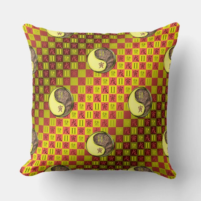 Coussin Gemini & Earth Tiger (Recto)