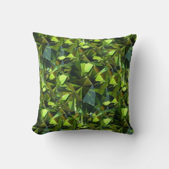 COUSSIN GEMME VERTE DE PIERRE PORTE-BONHEUR DE PERIDOT (Recto)