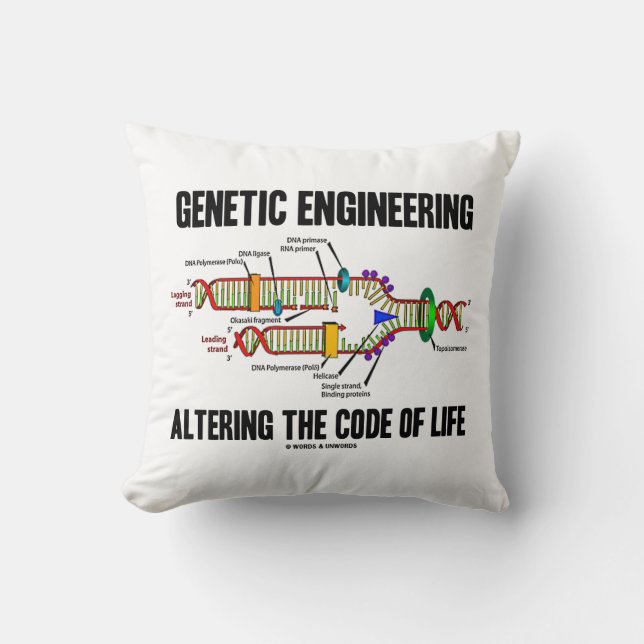 Coussin Genetic Engineering Altering The Code of Life (Recto)