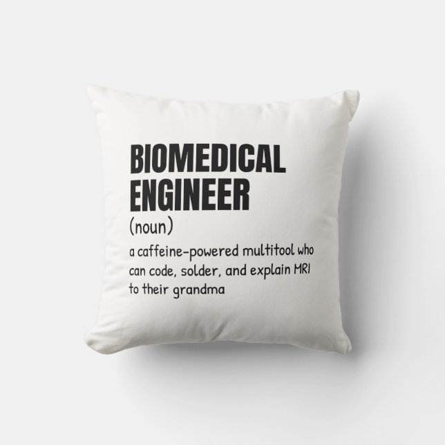 Coussin Génie biomédical Définition du génie (Recto)