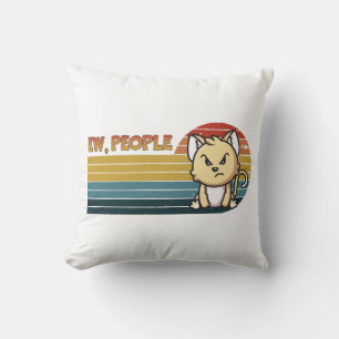 Coussin Gens de chats drôles mignons en colère
