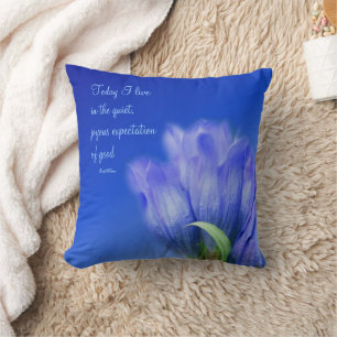 Coussin Gentian Flower Life Attitude Citation inspirante