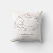 Coussin Gentle Mama Minimalist Cat Pillow - Boho Mother's  (Recto)