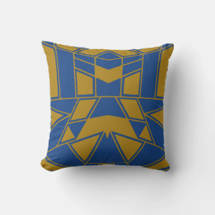 Coussin Géo #545 Or & Bleu
