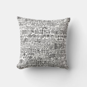 Coussin Geo design abstrait motif.