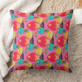 Coussin geo poisson rose (Couverture)