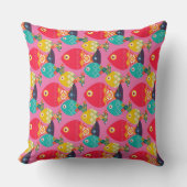 Coussin geo poisson rose (Recto)
