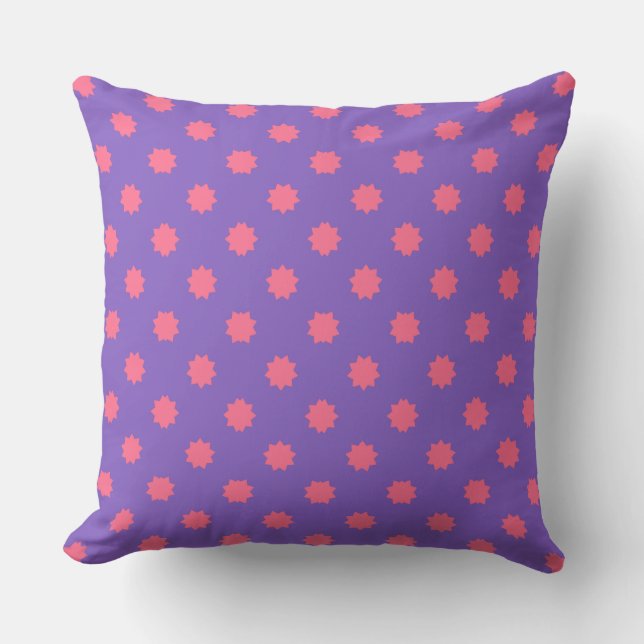 Coussin Geo violet et rose (Recto)