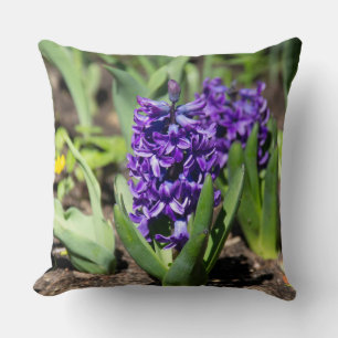 Coussin Géocinthe bleu au printemps