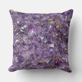 Coussin Géode Cristal Améthyste Étincelant - Géode Violet