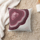 Coussin Geode d'agate Paillettes Mariage Bourgogne ID647 (Couverture)