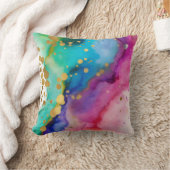 Coussin Géode d'encre alcoolique vibrante éclaboussure de (Couverture)