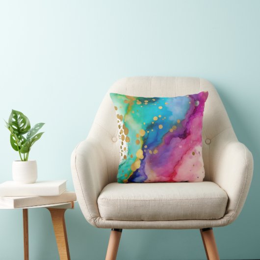 Coussin Géode d'encre alcoolique vibrante éclaboussure de (Chaise)