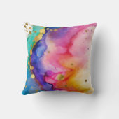Coussin Géode d'encre alcoolique vibrante éclaboussure de (Verso)