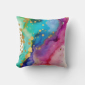 Coussin Géode d'encre alcoolique vibrante éclaboussure de (Recto)