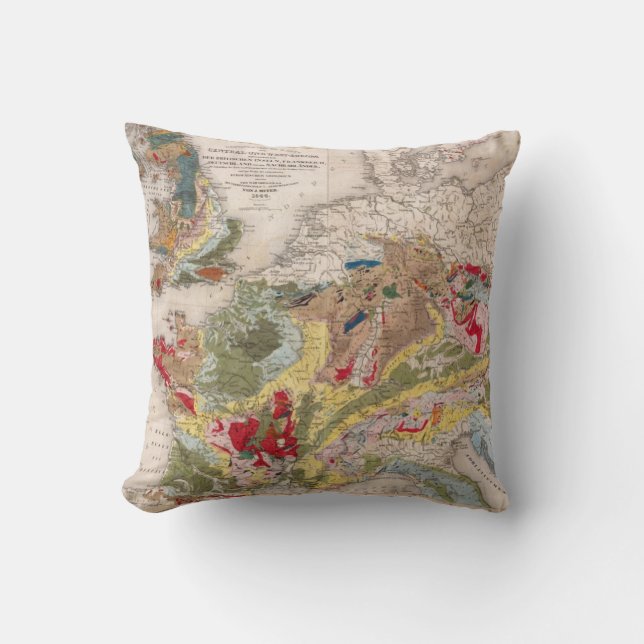 Coussin Géologie de l'Europe (Recto)