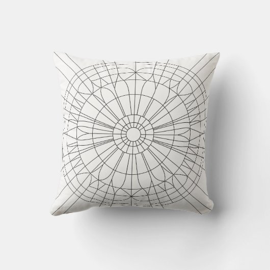 Coussin Geometric Mandala Pattern (Verso)