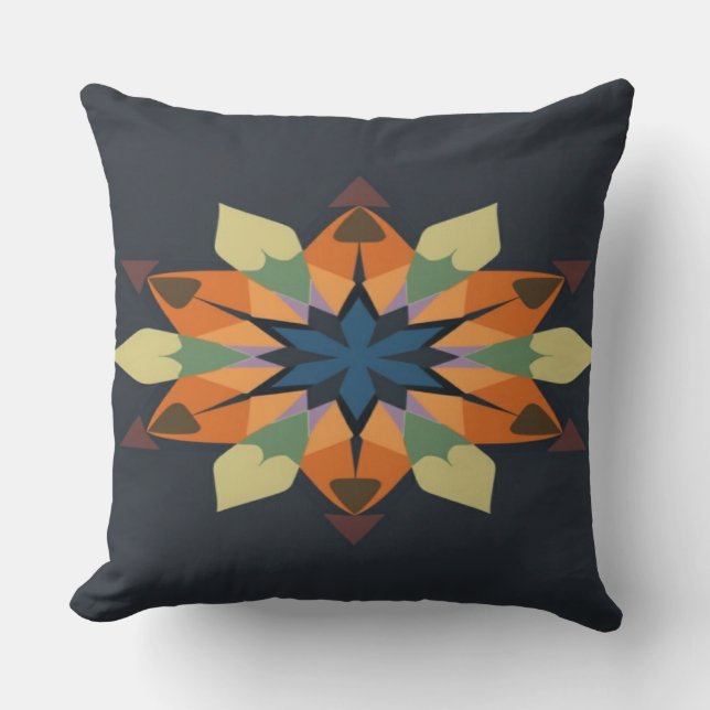 Coussin Geometric Symphony: Balance in pillow  (Recto)