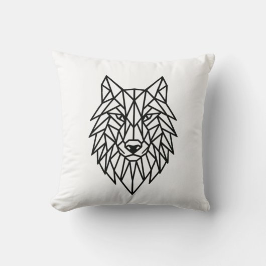 Coussin Geometric Wolf Pillow (Recto)