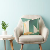Coussin geometrical boho chic sage green minimalist (Chaise)