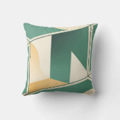 Coussin geometrical boho chic sage green minimalist (Verso)