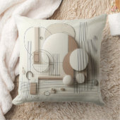 Coussin Géométrie 3D neutre douce (Couverture)