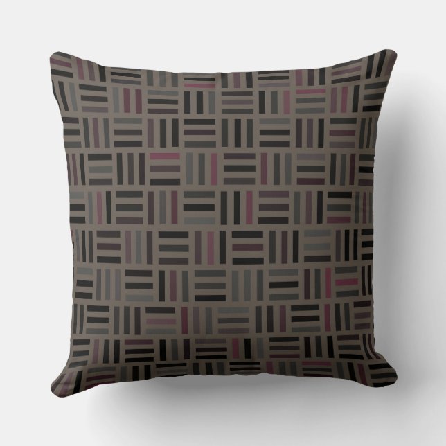 Coussin Géométrie Brown et rose (Verso)