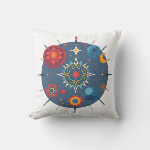 Coussin Géométrie céleste Abstraite