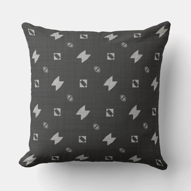 Coussin Géométrie de Black and Gray (Recto)