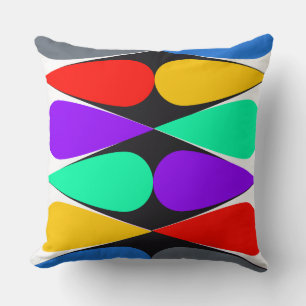 Coussin Géométrie de la boucle de couleur sur bande de dia