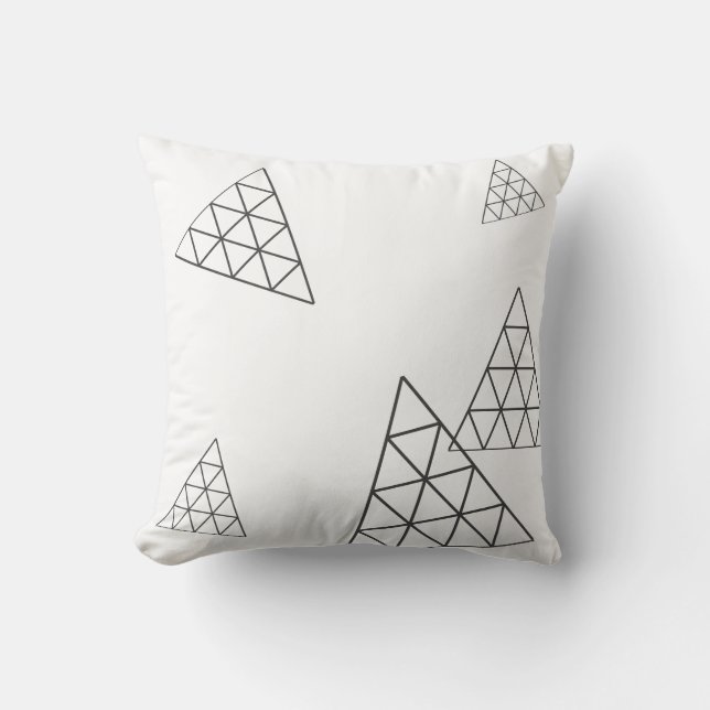 Coussin Géométrie de triangle pyramidale élégante (Recto)