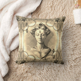 Coussin Géométrie sacrée Divine Féminine art fin