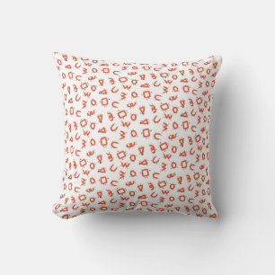 Coussin Géométrie simple caractère d'alphabet ludique tout