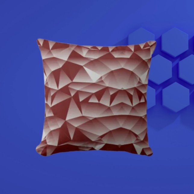 Coussin Géométrie subtile Bourgogne (Créateur téléchargé)