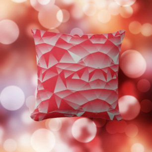 Coussin Géométrie Subtile Rouge