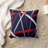 Coussin Géométrie Urbaine Bleu Blanc Rouge (Couverture)