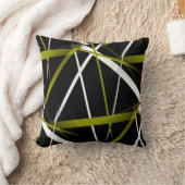Coussin Géométrie Urbaine Olive-Vert Noir (Couverture)