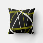 Coussin Géométrie Urbaine Olive-Vert Noir (Verso)