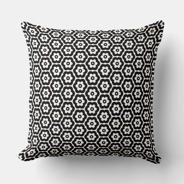Coussin Géométrique 280514 (03) - Noir (Recto)