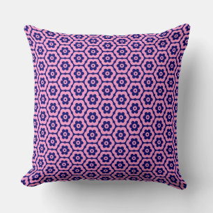 Coussin Géométrique 280514 (03) - Rose sur Deep Navy