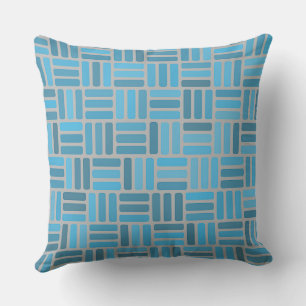 Coussin Géométrique bleue