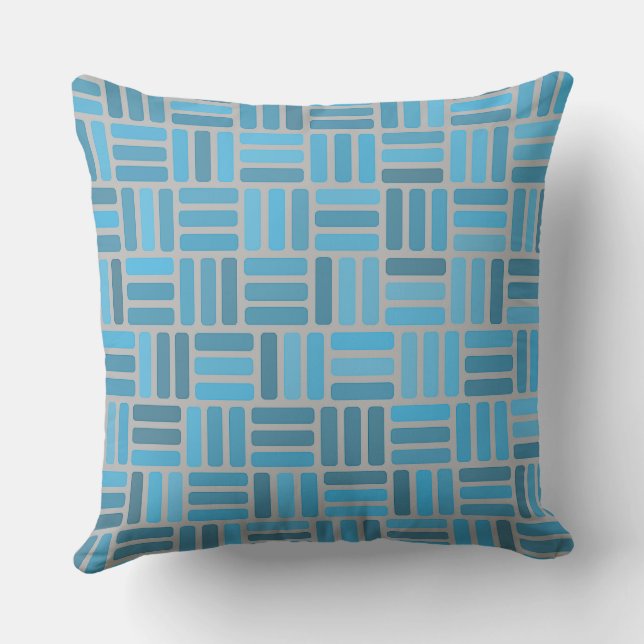 Coussin Géométrique bleue (Verso)