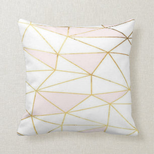 Coussin géométrique d'or rose