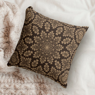 Coussin Géométrique étoile Brown