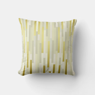 Coussin Géométrique IL raye l'or gris blanc de moutarde