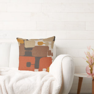Coussin géométrique les années 70 rétro