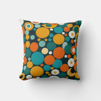Coussin géométrique moderne du milieu du siècle
