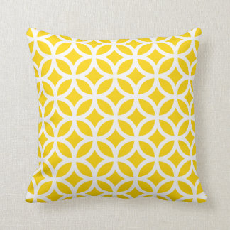 Coussin géométrique moderne jaune de freesia